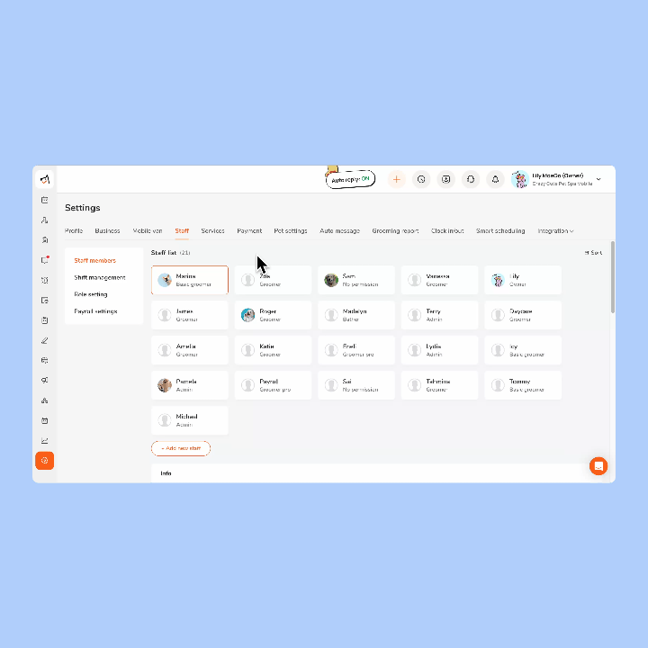 Payment Permission Settings