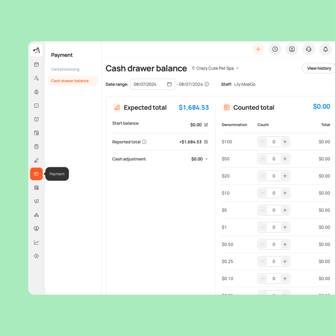 Cash drawer balance